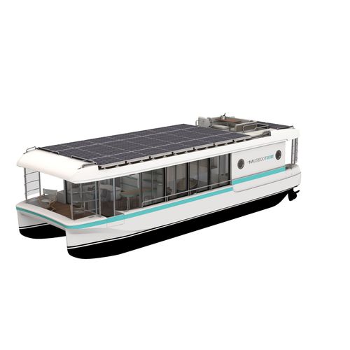 Katamaran-Hausboot - INDIE  - HausbootGeist - Innenborder / elektrisch / Solar
