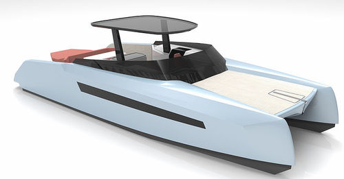 Express-Cruiser / Katamaran - Seavy 11 - A Sea Venture Yachting - Außenborder / zweimotorig / Open