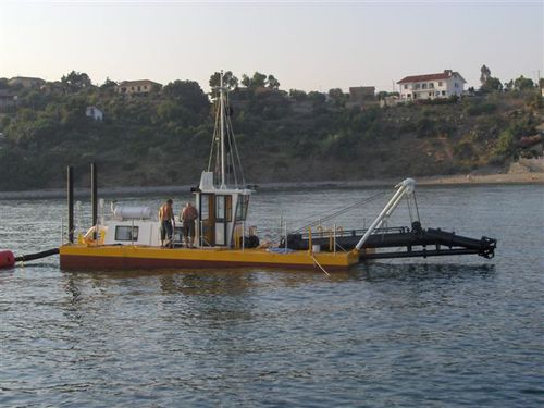 Arbeitsboot Berufsschiff - SGT 150 - Italdraghe - Arbeitsfrachtkahn / Serviceboot für Windpark / Schneidkopf-Saugbagger