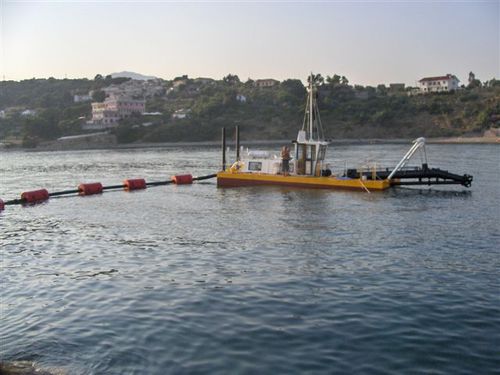 Arbeitsboot Berufsschiff - SGT 180 - Italdraghe - Arbeitsfrachtkahn / Serviceboot für Windpark / Schneidkopf-Saugbagger
