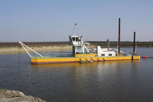 Arbeitsboot Berufsschiff - SGT 250 - Italdraghe - Arbeitsfrachtkahn / Serviceboot für Windpark / Schneidkopf-Saugbagger