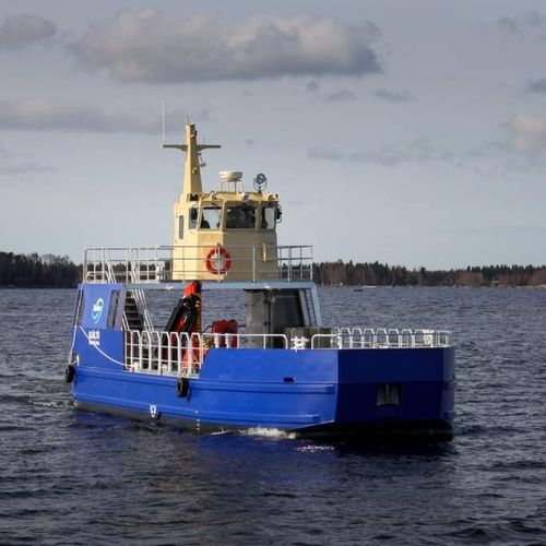 Hafenservice-Boot Berufsschiff - 1800 - Kewatec - Arbeitsfrachtkahn / Innenborder / Aluminium