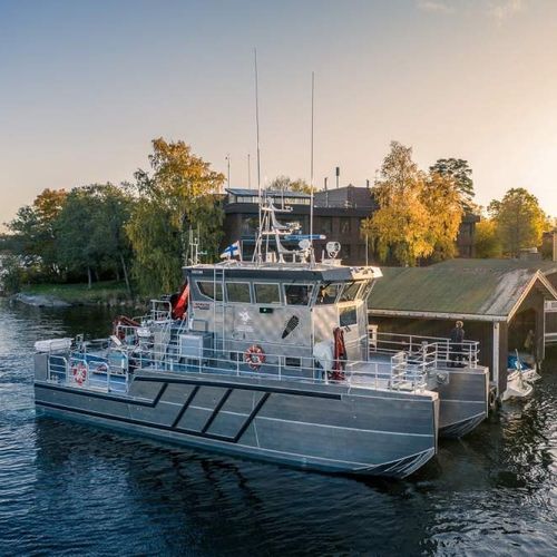 Arbeitsboot Berufsschiff - 1850  - Kewatec - Hafenservice-Boot / Studien- und Forschungsschiff / Katamaran