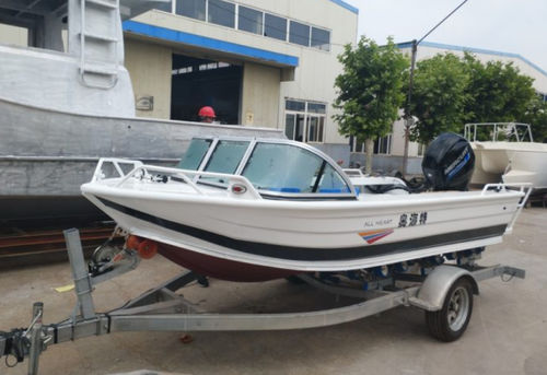 Offenes Boot / Außenborder - RAMBLER 500 - Qingdao Allheart Marine Co., Ltd. - Open / mit Doppelkonsole / Sportfischer