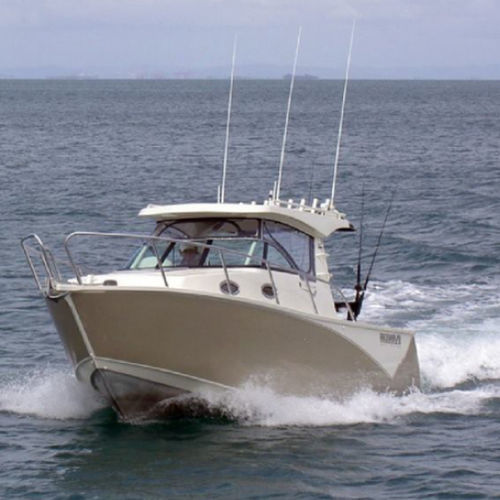 Angelboot für Tagesfahrten / Außenborder - SAIL 790 - Qingdao Allheart Marine Co., Ltd. - mit Steuerhaus / Aluminium / max. 10 Personen