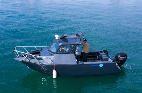 Angelboot für Tagesfahrten / Außenborder - SHARK 650 - Qingdao Allheart Marine Co., Ltd. - mit Steuerhaus / Aluminium