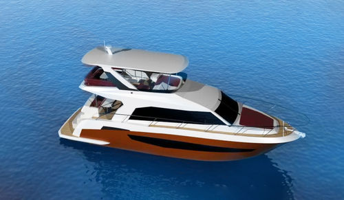 Express-Cruiser / Innenborder - LEISURE 1400 - Qingdao Allheart Marine Co., Ltd. - dreimotorig / Flybridge / Aluminium