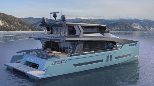Katamaran-Motoryacht - OCEAN ECO 90 EX - Alva Yachts GmbH - für Kreuzfahrten / Explorer / Flybridge