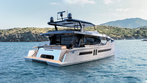 Katamaran-Motoryacht - OCEAN ECO  60 - Alva Yachts GmbH - für Kreuzfahrten / Flybridge / elektrisch