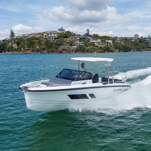 Außenborder-Konsolenboot - 27 T-Top - QUARKEN Boats - mit Doppelkonsole / max. 9 Personen / mit Kabine