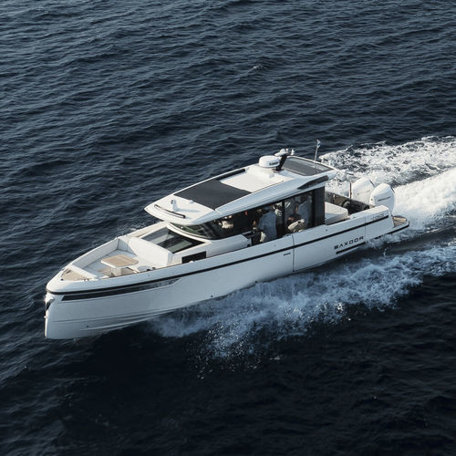 Express-Cruiser / Außenborder - 340 GTWA - Saxdor Yachts Oy - zweimotorig / mit Steuerhaus / Hochleistung