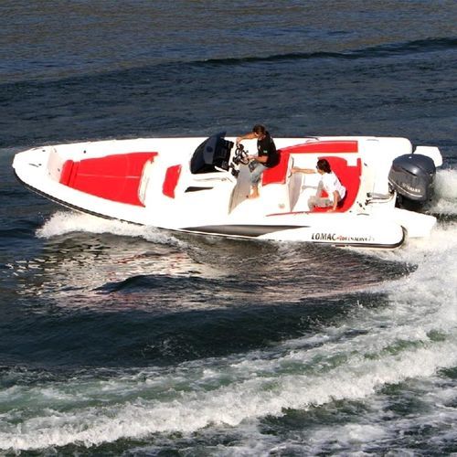 Außenborder-Schlauchboot - ADRENALINA 7.5 - Lomac - halbstarr / mit Mittelkonsole / Open