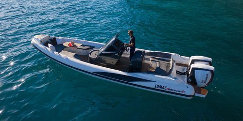 Außenborder-Schlauchboot - ADRENALINA 8.5 - Lomac - zweimotorig / halbstarr / mit Mittelkonsole