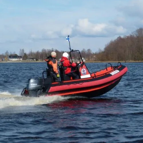 Rettungsboot Berufsschiff - P484 - PETOR - Außenborder / Polyethylen / Festrumpf-Schlauchboot