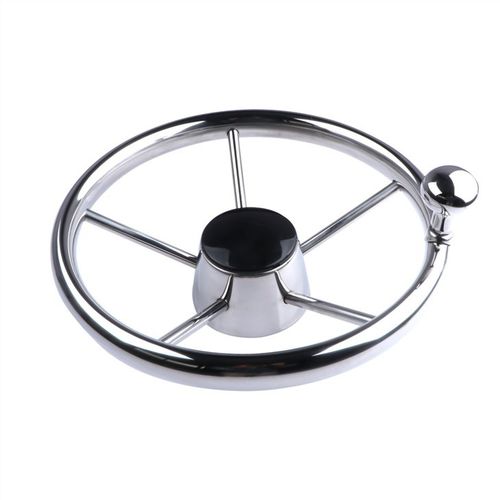 Motorboot-Lenkrad / Edelstahl - XK9108SF1 - Qingdao Allshine Marine Accessories Co,.Ltd - Segelbootrennen / 5-Speichen