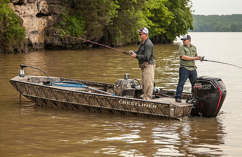 Jon-Boat / Außenborder - 2070 RETRIEVER SCHD - Crestliner - mit Seitenkonsole / Sportfischer / Aluminium
