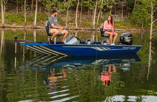 Crappie Boat / Außenborder - VT 18C  - Crestliner - mit Seitenkonsole / Sportfischer / Aluminium