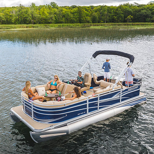 Außenborder-Pontonboot - 220 RALLY DX - Crestliner - Wasserski / Sportfischer / Aluminium