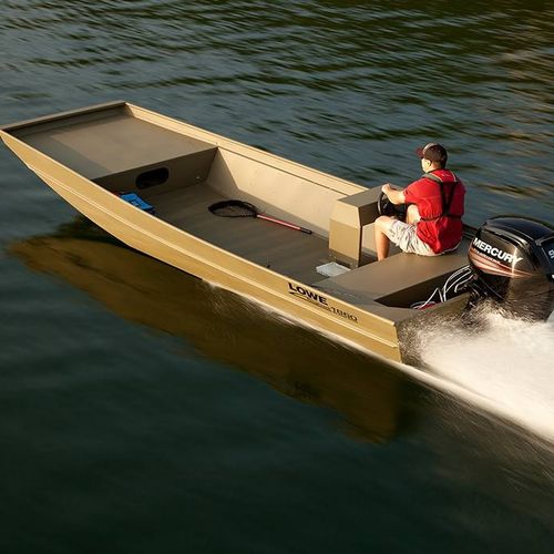 Jon-Boat / Außenborder - Roughneck 1860 Big River - Lowe - mit Seitenkonsole / Open / Sportfischer