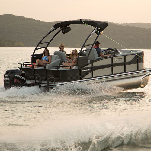 Außenborder-Pontonboot - Retreat 230 RFL - Lowe - tri-tube / Open / Wasserski
