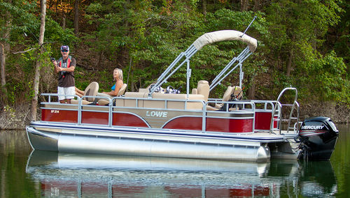 Außenborder-Pontonboot - SF214 V - Lowe - tri-tube / Open / mit Seitenkonsole