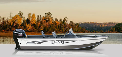 Außenborder-Runabout - 1875 IMPACT - Lund - mit Doppelkonsole / Sportfischer / Aluminium