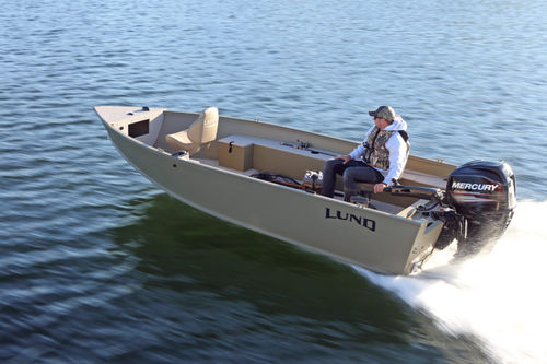 Offenes Boot / Außenborder - 1600 ALASKAN - Lund - mit Seitenkonsole / für Angelsport / Aluminium