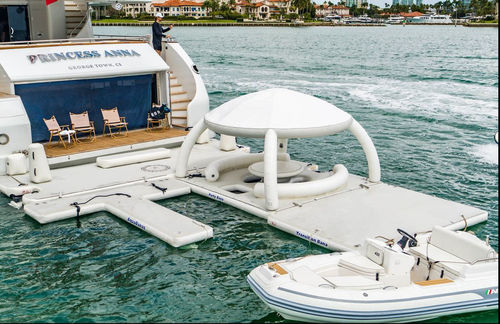 Plattform-Wasserspielgerät - Push Off Bana™ - Flat - AquaBanas - für Wassersportzentrum / aufblasbar