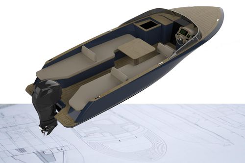 Beiboot für Yacht Runabout - ECLA 24 - CLYD Yacht Design - Außenborder / mit Doppelkonsole / Open