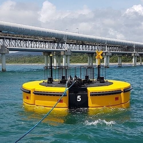 Boje für Ankerplätze - Catamaran  - Resinex Trading s.r.l. - Hochsee / zylindrisch / gelb