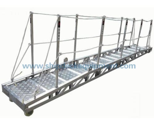 Gangway für Schiffe - ISO 7061 - Zhongyuan Ship Machinery Manufacture (Group) Co., - manuell / Aluminium / mit Geländer