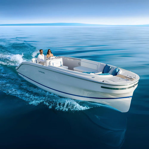Innenborder-Konsolenboot - SQ240i - Aschenez Srl - elektrisch / mit Mittelkonsole / Glasfaser
