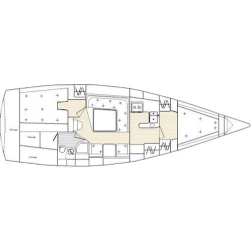 Segelboot für Kreuzfahrten - 36 DS - Nautisch Centrum Delfzijl - 1 Kabine