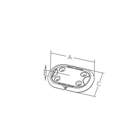 Decksauge mit Gelenk - Foldaway Pad Eye - Marine Town Inc. - Flacheinbau / für Boot