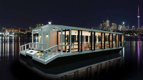 Katamaran-Hausboot - TANNA - EGO Floating Inc. - Innenborder / zweimotorig / mit Doppeldeck