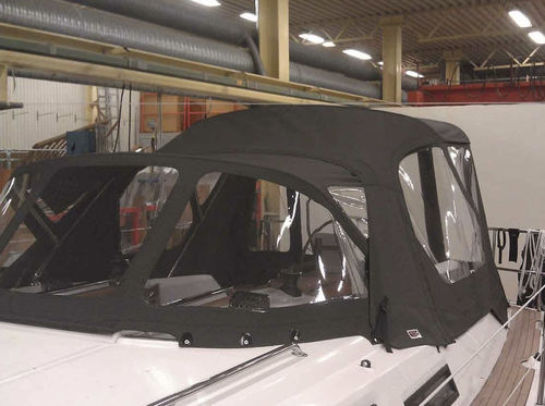 Roofdach für Segelboot - Bavaria 33 - KAPELL ANNAT - für Ruderhaus / mit Edelstahlstruktur / schwarz