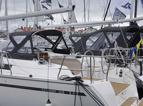Roofdach für Segelboot - Bavaria 34 - KAPELL ANNAT - für Ruderhaus / mit Edelstahlstruktur / schwarz