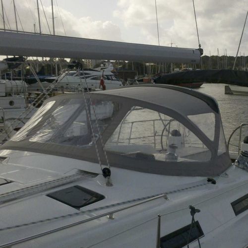 Roofdach für Segelboot - Bavaria 40 - KAPELL ANNAT - für Ruderhaus / mit Edelstahlstruktur / grau