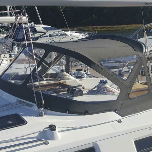 Roofdach für Segelboot - Bavaria 41 - KAPELL ANNAT - für Ruderhaus / mit Edelstahlstruktur / schwarz