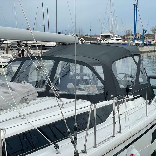 Roofdach für Segelboot - Bavaria C42 - KAPELL ANNAT - für Ruderhaus / mit Edelstahlstruktur / schwarz