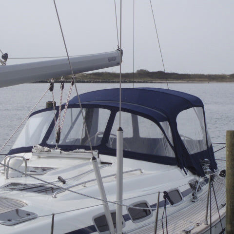 Roofdach für Segelboot - Bavaria 46 - KAPELL ANNAT - für Ruderhaus / mit Edelstahlstruktur / blau