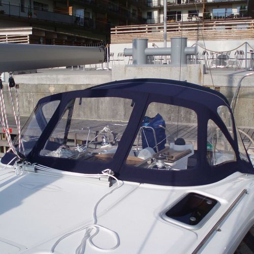 Roofdach für Segelboot - Bavaria 50 Vison - KAPELL ANNAT - für Ruderhaus / mit Edelstahlstruktur / blau