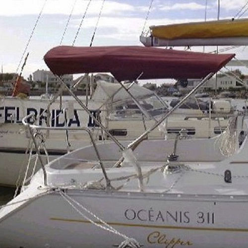 Bimini-Top für Boot - Oceanis 311 - KAPELL ANNAT - für Ruderhaus / rot