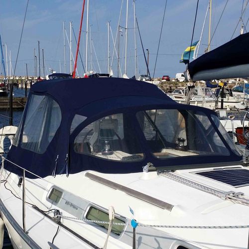 Roofdach für Segelboot - Oceanis 343 - KAPELL ANNAT - für Ruderhaus / mit Edelstahlstruktur / blau