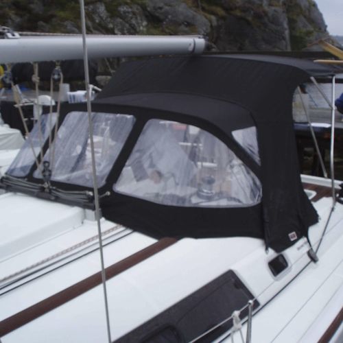 Roofdach für Segelboot - Oceanis 37 - KAPELL ANNAT - für Ruderhaus / mit Edelstahlstruktur / schwarz