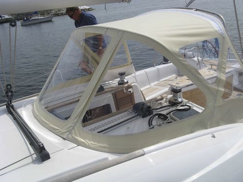 Roofdach für Segelboot - Oceanis 40 - KAPELL ANNAT - für Ruderhaus / mit Edelstahlstruktur / beige