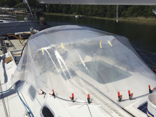 Roofdach für Segelboot - First 40.7 - KAPELL ANNAT - für Ruderhaus / mit Edelstahlstruktur / braun