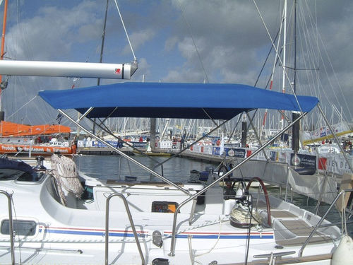 Bimini-Top für Segelboot - Oceanis 473 - KAPELL ANNAT - für Ruderhaus / mit Edelstahlstruktur / blau