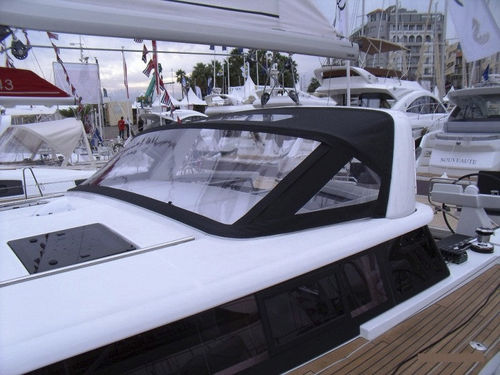 Roofdach für Segelboot - Sense 50 - KAPELL ANNAT - für Ruderhaus / mit Edelstahlstruktur / schwarz