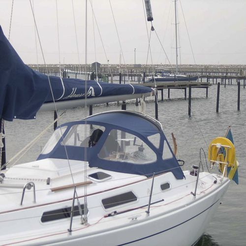 Roofdach für Segelboot - 315  - KAPELL ANNAT - für Ruderhaus / mit Edelstahlstruktur / blau